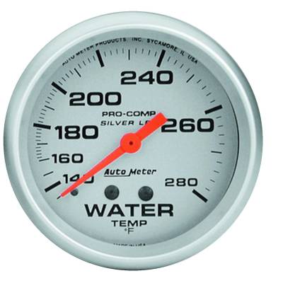 Auto Meter - Auto Meter Gauge; Water Temp; 2 5/8in.; 140-280deg. F; Liquid Filled Mech; Ultra-Lite 4631