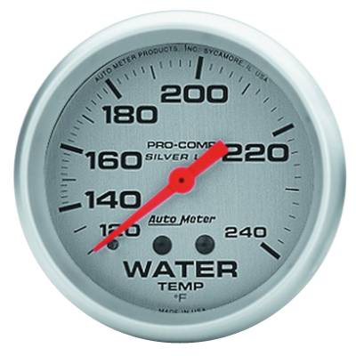 Auto Meter - Auto Meter Gauge; Water Temp; 2 5/8in.; 120-240deg. F; Liquid Filled Mech; Ultra-Lite 4632