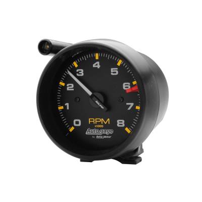 Auto Meter - Auto Meter Gauge; Tach; 3 3/4in.; 8k RPM; Pedestal w/ext shift light; Blk Dial Blk Case; AG 2309