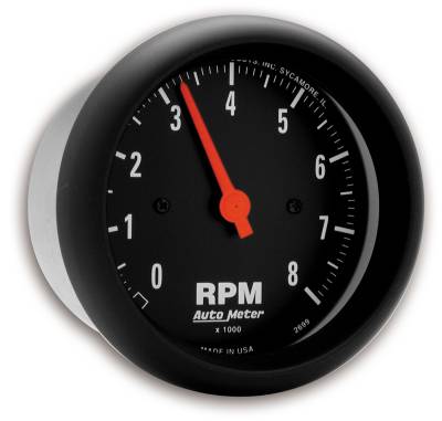 Auto Meter - Auto Meter Gauge; Tachometer; 3 3/8in.; 8k RPM; In-Dash; Z Series 2699