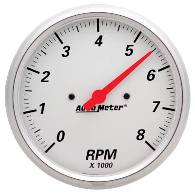 Auto Meter - Auto Meter Gauge; Tachometer; 5in.; 8k RPM; In-Dash; Arctic White 1399