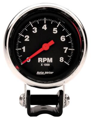 Auto Meter - Auto Meter Gauge; Tachometer; 2 5/8in.; 8k RPM; Pedestal; Traditional Chrome 2893