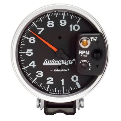 Auto Meter - Auto Meter Gauge; Tachometer; 5in.; 10k RPM; Pedestal w/int. Shift Light; Black; Auto Gage 233903