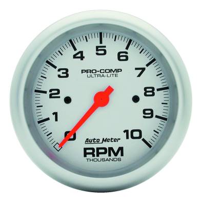 Auto Meter - Auto Meter Gauge; Tachometer; 3 3/8in.; 10k RPM; In-Dash; Ultra-Lite 4497