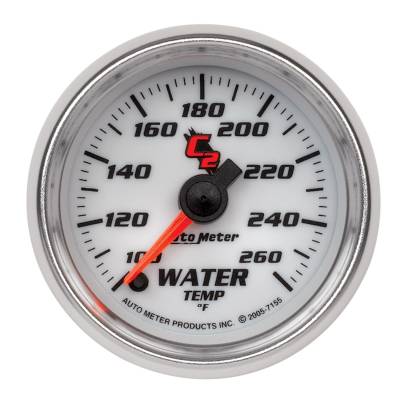 Auto Meter - Auto Meter Gauge; Water Temp; 2 1/16in.; 100-260deg. F; Digital Stepper Motor; C2 7155