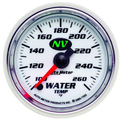 Auto Meter - Auto Meter Gauge; Water Temp; 2 1/16in.; 100-260deg. F; Digital Stepper Motor; NV 7355