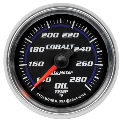 Auto Meter - Auto Meter Gauge; Oil Temp; 2 1/16in.; 140-280deg. F; Digital Stepper Motor; Cobalt 6156