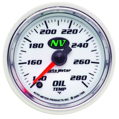 Auto Meter - Auto Meter Gauge; Oil Temp; 2 1/16in.; 140-280deg. F; Digital Stepper Motor; NV 7356