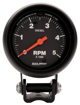 Auto Meter - Auto Meter Gauge; Tachometer; 2 5/8in.; 5k RPM Diesel; Pedestal; Z Series 2888