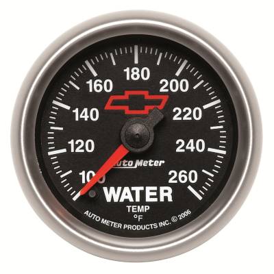 Auto Meter - Auto Meter Gauge; Water Temp; 2 1/16in.; 100-260deg. F; Digital Stepper Motor; GM Bowtie Bl 3655-00406