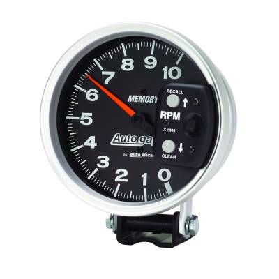 Auto Meter - Auto Meter Gauge; Tachometer; 5in.; 10k RPM; Pedestal w/Peak Memory; Black; Auto Gage 233902