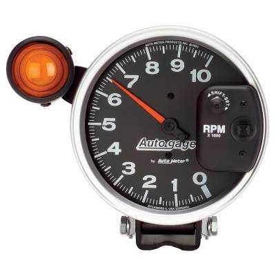 Auto Meter - Auto Meter Gauge; Tachometer; 5in.; 10k RPM; Pedestal w/ext. Shift-Lite; Black; Auto Gage 233904