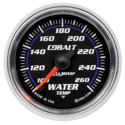 Auto Meter - Auto Meter Gauge; Water Temp; 2 5/8in.; 260deg. F; Stepper Motor w/Peak/Warn; Cobalt 7955