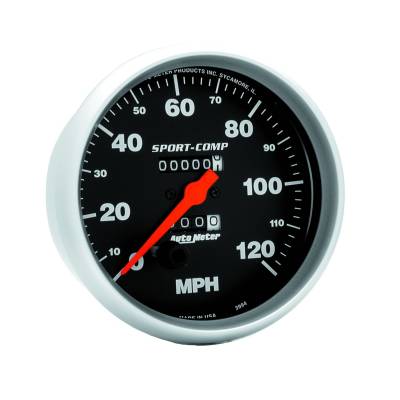 Auto Meter - Auto Meter Gauge; Speedometer; 5in.; 120mph; Mechanical; Sport-Comp 3994