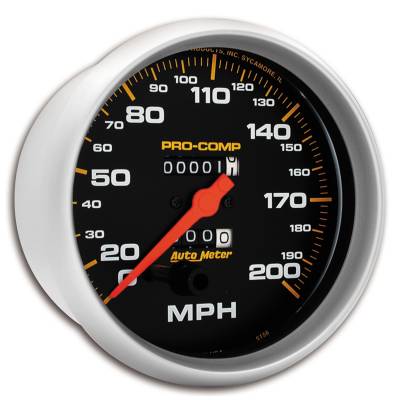 Auto Meter - Auto Meter Gauge; Speedometer; 5in.; 200mph; Mechanical; Pro-Comp 5156