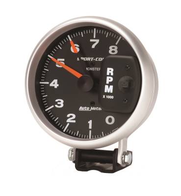 Auto Meter - Auto Meter Gauge; Tachometer; 5in.; 8k RPM; Pedestal w/Red Line; Sport-Comp 3980