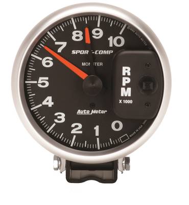 Auto Meter - Auto Meter Gauge; Tachometer; 5in.; 10k RPM; Pedestal w/Red Line; Sport-Comp 3900