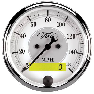 Auto Meter - Auto Meter Gauge; Speedometer; 3 1/8in.; 120mph; Elec. Prog. w/LCD Odo; Ford Masterpiece 880355