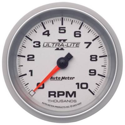 Auto Meter - Auto Meter Gauge; Tachometer; 3 3/8in.; 10k RPM; In-Dash; Ultra-Lite II 4997