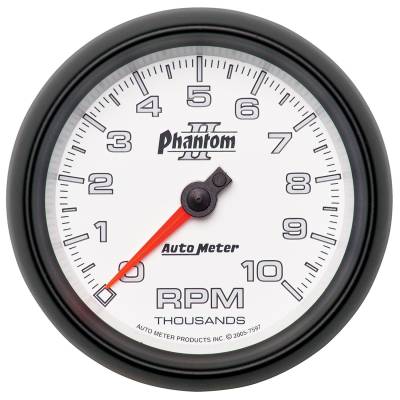 Auto Meter - Auto Meter Gauge; Tachometer; 3 3/8in.; 10k RPM; In-Dash; Phantom II 7597