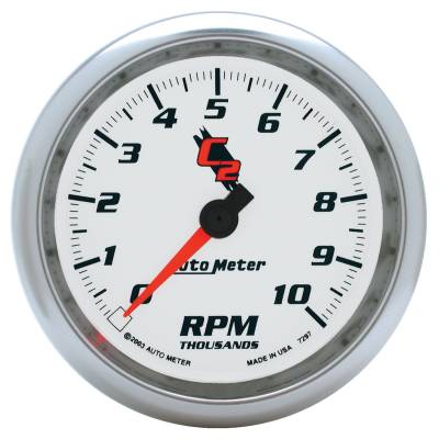 Auto Meter - Auto Meter Gauge; Tachometer; 3 3/8in.; 10k RPM; In-Dash; C2 7297