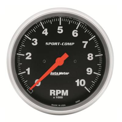 Auto Meter - Auto Meter Gauge; Tachometer; 5in.; 10k RPM; In-Dash; Sport-Comp 3990