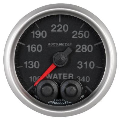 Auto Meter - Auto Meter Gauge; Water Temp; 2 1/16in.; 340deg. F; Stepper Motor w/Peak/Warn; Elite 5655