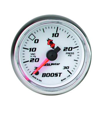 Auto Meter - Auto Meter Gauge; Vac/Boost; 2 1/16in.; 30inHg-30psi; Digital Stepper Motor; C2 7159