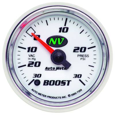 Auto Meter - Auto Meter Gauge; Vac/Boost; 2 1/16in.; 30inHg-30psi; Digital Stepper Motor; NV 7359