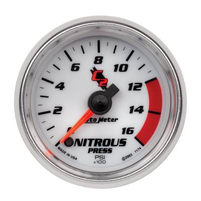 Auto Meter - Auto Meter Gauge; Nitrous Pressure; 2 1/16in.; 1600psi; Digital Stepper Motor; C2 7174