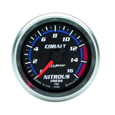 Auto Meter - Auto Meter Gauge; Nitrous Pressure; 2 1/16in.; 1600psi; Digital Stepper Motor; Cobalt 6174