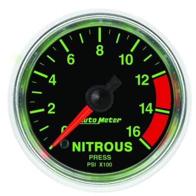 Auto Meter - Auto Meter Gauge; Nitrous Pressure; 2 1/16in.; 1600psi; Digital Stepper Motor; GS 3874