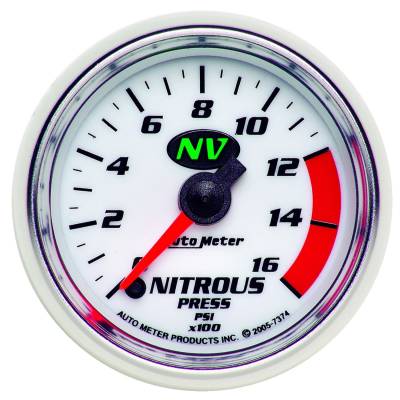 Auto Meter - Auto Meter Gauge; Nitrous Pressure; 2 1/16in.; 1600psi; Digital Stepper Motor; NV 7374