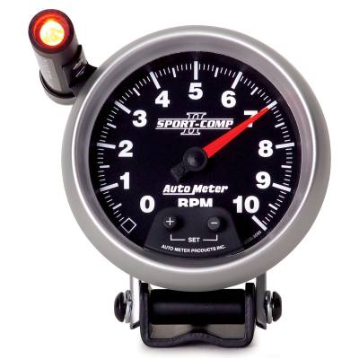 Auto Meter - Auto Meter Gauge; Tachometer; 3 3/4in.; 10k RPM; Pedestal w/ext. Quick-Lite; Sport-Comp II 3690