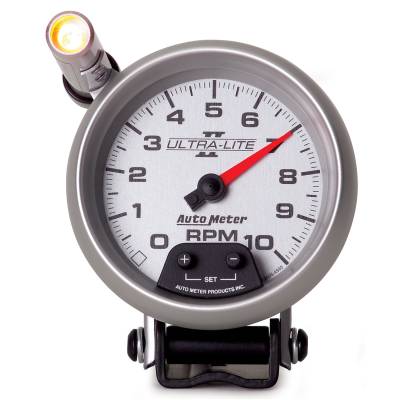 Auto Meter - Auto Meter Gauge; Tachometer; 3 3/4in.; 10k RPM; Pedestal w/ext. Quick-Lite; Ultra-Lite II 4990