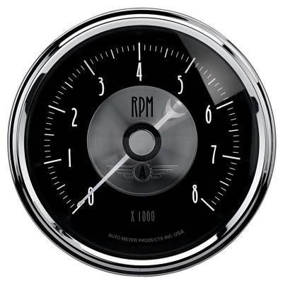 Auto Meter - Auto Meter Gauge; Tachometer; 3 3/8in.; 8k RPM; In-Dash; Prestige Blk. Diamond 2096