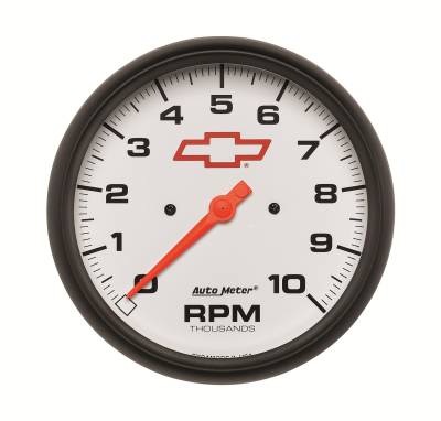 Auto Meter - Auto Meter Gauge; Tachometer; 5in.; 10k RPM; In-Dash; GM Bowtie White 5898-00406