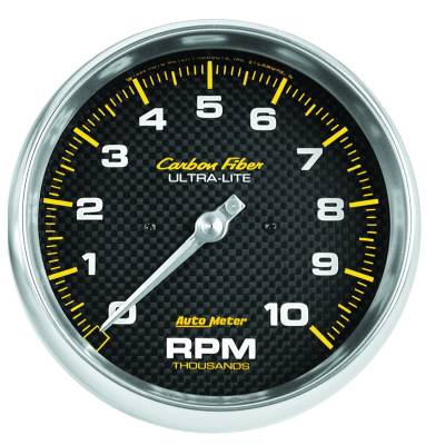 Auto Meter - Auto Meter Gauge; Tachometer; 5in.; 10k RPM; In-Dash; Carbon Fiber 4898