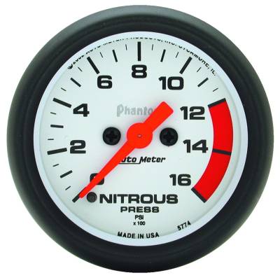 Auto Meter - Auto Meter Gauge; Nitrous Pressure; 2 1/16in.; 1600psi; Digital Stepper Motor; Phantom 5774