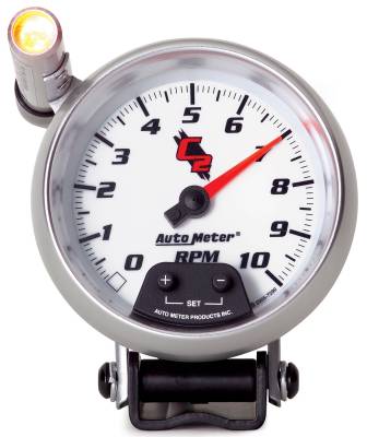 Auto Meter - Auto Meter Gauge; Tachometer; 3 3/4in.; 10k RPM; Pedestal w/ext. Quick-Lite; C2 7290