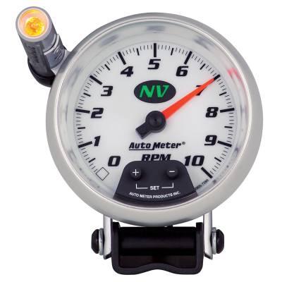 Auto Meter - Auto Meter Gauge; Tachometer; 3 3/4in.; 10k RPM; Pedestal w/ext. Quick-Lite; NV 7390