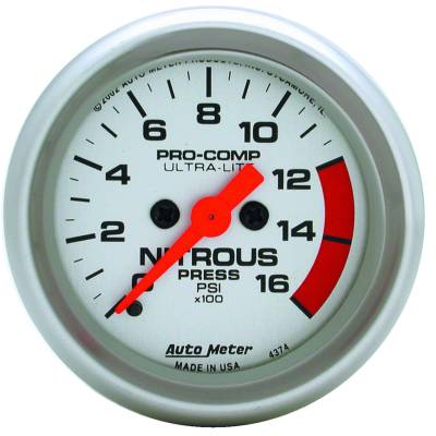 Auto Meter - Auto Meter Gauge; Nitrous Pressure; 2 1/16in.; 1600psi; Digital Stepper Motor; Ultra-Lite 4374