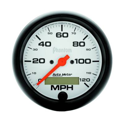 Auto Meter - Auto Meter Gauge; Speedo; 3 3/8in.; 120mph; Elec. Program w/LCD odo; Phantom 5887