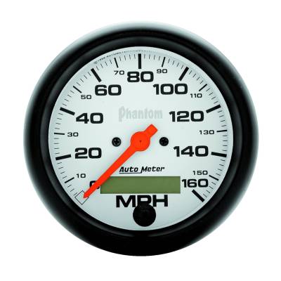 Auto Meter - Auto Meter Gauge; Speedo; 3 3/8in.; 160mph; Elec. Program w/LCD odo; Phantom 5888
