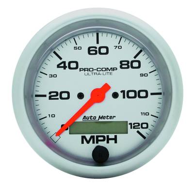 Auto Meter - Auto Meter Gauge; Speedo; 3 3/8in.; 120mph; Elec. Program w/LCD odo; Ultra-Lite 4487