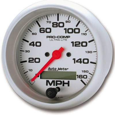 Auto Meter - Auto Meter Gauge; Speedo; 3 3/8in.; 160mph; Elec. Program w/LCD odo; Ultra-Lite 4488