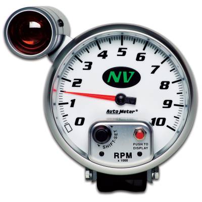 Auto Meter - Auto Meter Gauge; Tachometer; 5in.; 10k RPM; Pedestal w/ext. Shift-Lite; NV 7499