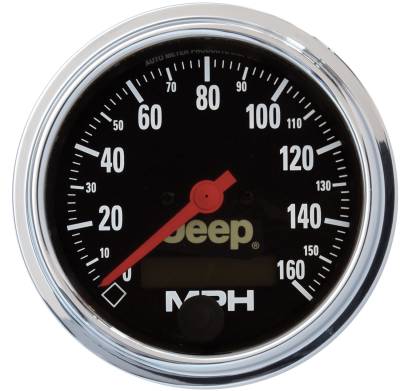 Auto Meter - Auto Meter Gauge; Speedometer; 3 3/8in.; 160mph; Elec. Programmable; Jeep 880244