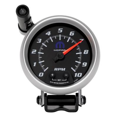 Auto Meter - Auto Meter Gauge; Tach; 3 3/4in.; 10k RPM; Pedestal w/ext. Quick-Lite; Black; Mopar 880023