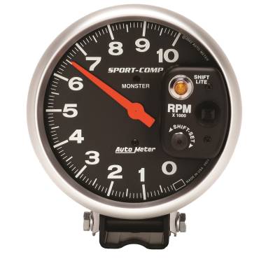 Auto Meter - Auto Meter Gauge; Tachometer; 5in.; 10k RPM; Pedestal w/int. Shift-Lite; Sport-Comp 3903